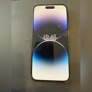 Apple iPhone with Black and Blue Gradient